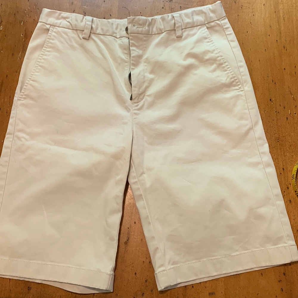 Boys light khaki breaker shorts.